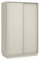 Galano Auron 2 Door Sliding Wardrobe - Space Saving Stylish and Sturdy 2 Door Wardrobe - Bedroom Furniture Unit with Hanging Rail Storage (Light Grey)