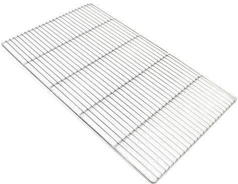 Helloshop26 Griglia quadrata in acciaio inox, 67 x 40 cm, accessorio per barbecue, 16_0001857