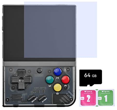 Miyoo Mini Plus Handheld Game Console with 6000 Classic Games, 3.5-Inch IPS Screen Open Source System Emulator Console Support Wi-Fi Battle Cortex-A7 Processor (64G)