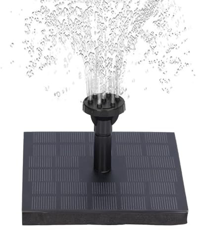 FLEXMAN Solar Springbrunnen, 4.3 X 4.3in 1.4W Quadratische Schwimmende Solar Brunnenpumpe, Gartenbrunnen Wasserpumpe Teichpumpe für Dekoration von Gärten, Pools, Fischbecken, Aquarien