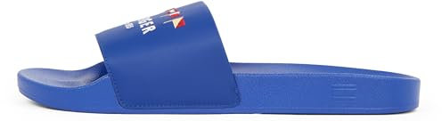 Tommy Hilfiger Chanclas Hombre Flags con logotipo, Azul (Wedge Blue), 42