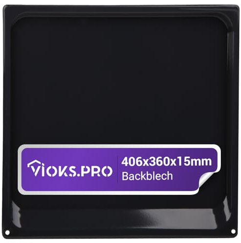 Viоks.pro Emaille Backblech 406x360x15mm - Ersatz für Gorenje 334774 AC037 - Fettpfanne Beschichtet für Backofen Gorenje Körting Mora Pelgrim Upo