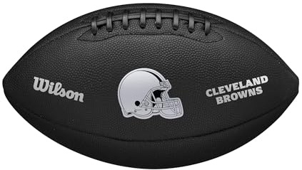 Wilson NFL Team Metallic Premiere Cleveland Browns Ball WF4015808XB, Unisex American Football Balls, Black, 9 EU