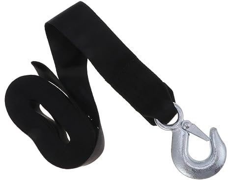 CRILSTYLEO Winch Belt Trailer Winch Sliding Winches Flatbed Gecko Charms Trailer Jack Drill Adapter Marine Winch Boat Trailer Strap Boat Trailer Crank Strap Polyester Black