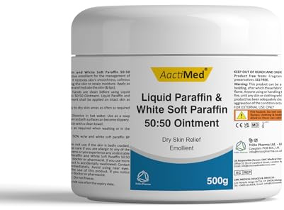 AactiMed Paraffin Ointment with Liquid Paraffin & White Soft Paraffin 50:50 - Dry Skin Relief Emollient 500g