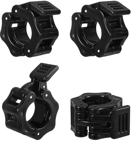 ChauLanBow 4 Stück Hantel Schnellverschluss, Hantelverschlüsse, Hantelstange Klemme, Hantel Verschluss für Workout Gewichtheben, Schnellverschluss für Kurzhantelstange und Langhantel (Schwarz) (28mm)