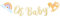 MoguGo Babyparty Deko Banner Oh Baby in Glitzer Gold – Boho-Wolke & Holzpferd Design Girlande für Baby Shower, Taufe, Geburtstag – Hängende Papierdeko für Junge & Mädchen