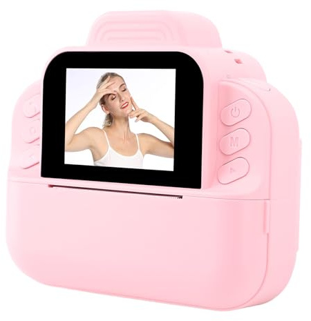 Sofortige Druck Kamera, 1080P HD-Sofort Bild Kamera mit 2,4 in Bildschirm & Thermo Druck, für Kinder Kreative Fotografie und Reisen (PINK)