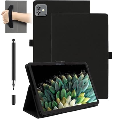 Magnetische Hülle für Blackview LINK 8 12.7-Zoll-Tablet,daunke Stoßfest mit Stift-Slot, wasserdicht, Anti-Kratzer, Multi-Winkel-Ständer, mit Handschlaufe, schlank langlebig, Schwarz