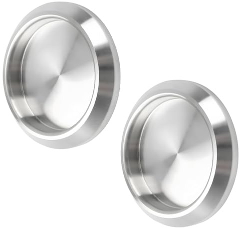 JYNVO 2 maniglie per porte scorrevoli, maniglie a scomparsa, maniglie rotonde in acciaio inossidabile 304 per porte scorrevoli, adatte per specchi, porte scorrevoli e armadi