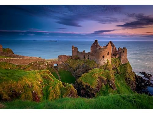 1000 (26x38cm)-Piece Adult Jigsaw Puzzle, Medieval Dunottar Castle in Scotland, UK Puzzle Game Toy