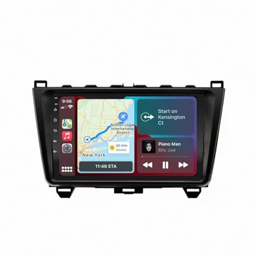 Pantalla Coche para Mazda 6 2008-2015 con Carplay Inalámbrico & Android Auto Pantalla Carplay Coche Inalámbrica con GPS, Bluetooth, Mirror Link, FM, 4 Nuclear 1G+16G