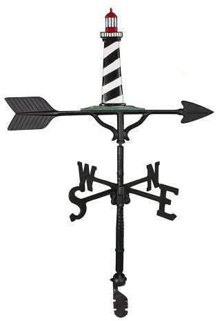 Montague Products 81,3 cm Girouette en métal avec Noir satiné Phare de Cape Cod Ornement