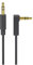 goobay 67783 Câble de Connexion Audio AUX, 3.5 mm Stéréo, 3 Pôles, Slim, CU, Coudé, 1 m Longueur de Câble, 0,5 m