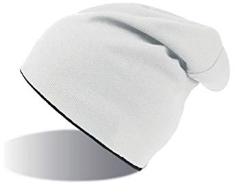 Atlantis Extreme Reversible Jersey Slouch Beanie - White/Black - OS