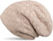 styleBREAKER warme Feinstrick Beanie Mütze mit Flecht Muster und sehr weichem Fleece Innenfutter, Unisex 04024058, Farbe:Beige