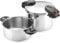 Alza Space - Set Ollas Express Rápida 4 + 8L, Acero Inoxidable 18/10, Apta Para Todas las Cocinas, Inducción, Fondo Termo-Difusor, 2 Modos de Cocción