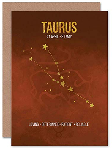 Wee Blue Coo BIRTHDAY CARD - ZODIAC STAR SIGN ASTROLOGY TAURUS