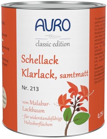 AURO Schellack-Klarlack samtmatt - Nr. 213