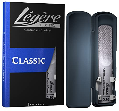 Légère Reeds - Contrabass Clarinet Reed, Classic, Strength 2.50 (BBCB2.50) - Premium Synthetic Woodwind Reed
