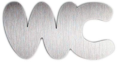 Türschild WC Toilettenschild aus Edelstahl - Made in Germany