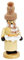 Dekohelden24 Räucherfigur Weihnachtsmarktverkäuferin mit Strickmütze, ca. 19 cm