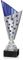 Pokal silber/blau aus Kunststoff mit Marmorsockel, Größe ca. 23 cm