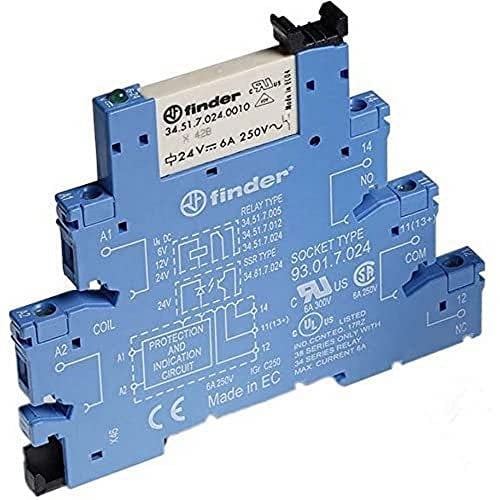 Finder serie 38 - Módulo rele borne tornillo conmutado 24vdc