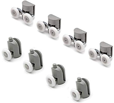 Kit 8 pz cuscinetti di ricambio vetro box doccia anta scorrevole Mix 1