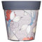 decorative plant pots, 22cm tall, plastic garden planters in a range of patterns (grey fishes)