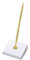 PartyDeco Porte-stylo blanc avec stylo doré pour inscriptions - Livre d'or - Salutations - Élégant stylo