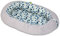 Velinda Kuschelnest Babynest Babynestchen Nestchen Reisebett Wickelauflage Kuschelbett (Muster: Blaue Dreiecke - grau)