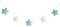 Homeofying Nordic 5 Stück süße Sterne Hängeornamente Wimpelkette Party Kinderzimmer Dekoration für Baby Jungen oder Mädchen, stoff, Green + White