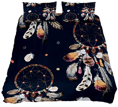 Eslifey Dreamcatchers Feder-Bettwäsche-Set, leicht, mit Reißverschluss, für Schlafzimmer