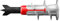 fischer | Gipskartondübel DUOBLADE | Dübellänge 44 mm | VE 50 Stk | 4-5 mm