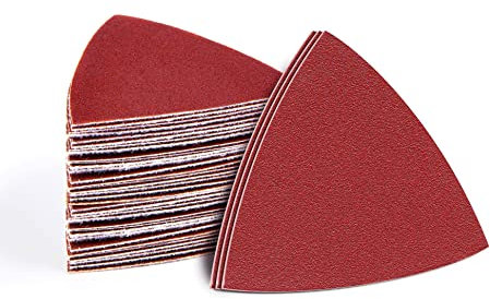 Fandeli | Dreikant-Mehrzweck-Schleifpapier | Verschiedene Körner (60, 120,240) | 50 Blätter von 81 x 76 mm | Schleifpapier Für Deltaschleifer