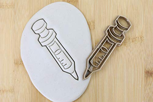 Medizin Arzt Spritze cookie cutter Keksstempel/Ausstechform keksausstecher PLA ca.8cm
