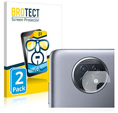 BROTECT Protector Pantalla para Xiaomi Redmi Note 9T 5G (SÓLO Cámara) Protector Transparente (2 Unidades) Anti-Huellas