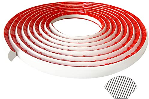 Garniture de moulure quart de rond flexible | Bandes de calfeutrage et de garniture de 5m pour sols, comptoirs et plus | Décollez et collez la conception auto-adhésive, blanc