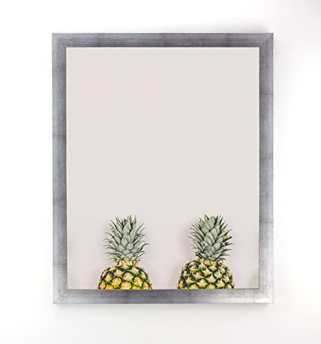 Bonito Slimline Profil Bilderrahmen Posterrahmen 48x68 cm Silber Patiniert Dekor 68x48 cm Puzzlerahmen Diamond Painting mit Kunstglas klar