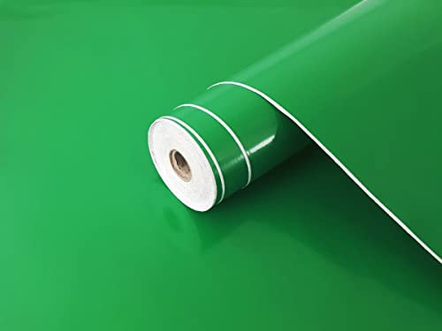 Dimex Klebefolie Uni GLANZ GRÜN Möbelfolie Dekofolie - Türfolie Küchenfolie Schrankfolie Tischfolie | 45 cm x 1 m