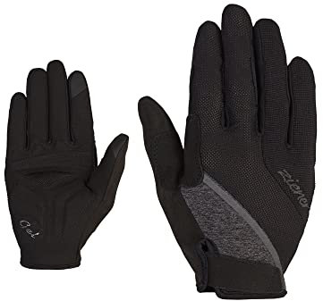 Ziener Damen CALYTA Touch Long Fahrrad, Mountainbike, Radsport-Handschuhe | Langfinger mit Touchfunktion - atmungsaktiv/dämpfend, Black, 6