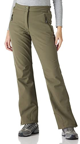 Outdoor Ventures Skihose Outdoorhose Damen Wanderhose Wasserdicht Softshellhose Winter Thermohose Ski Hosen Warm Gefüttert Arbeitshose Snowboardhose Winddicht Trekkinghose Olivergrün 29-46