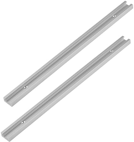 Xcalibur Tooling 2 x 400mm T-Track T-Slot Mitre Track Jig – Fixture Slot Rail for Table Saw, Router Table & Track Saw – Anodised Woodworking Guide for Precision Cuts & Clamping