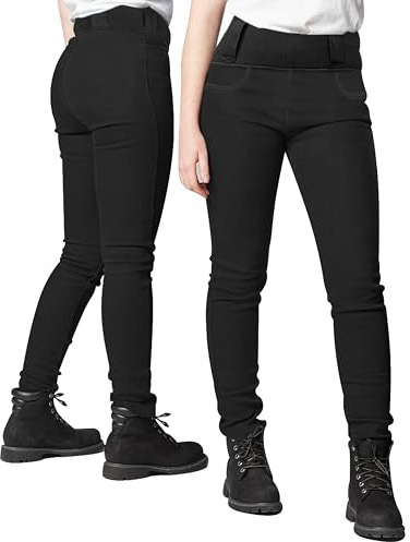 Bikers Gear Motorrad-Leggins für Damen, atmungsaktiv, elastisch, schmale Passform, Biker-Leggins für Damen, mit abnehmbarer Ce-Rüstung
