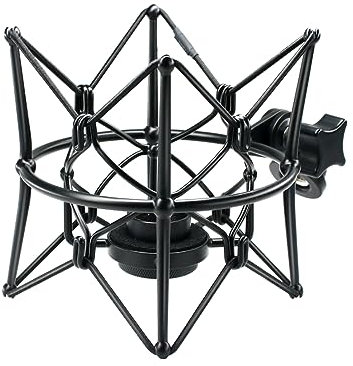 SUUNTOK Microphone Shock Mount Anti-Vibration Mic Holder Spider Recording Mic Shockmount Stand Compatible with Neumann U87 Ai, U89 i and TLM 67 (Black)