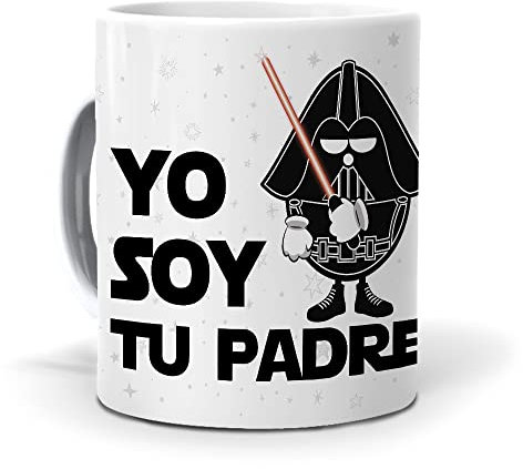 mundohuevo. Taza con Frase “Yo Soy tu Padre”. | Regalo Original| Capacidad de 350 m| Regalo para Fans de Star Wars.| Taza de cerámica AAA | Película| Ciencia Ficción. | Regalos para Amigos.