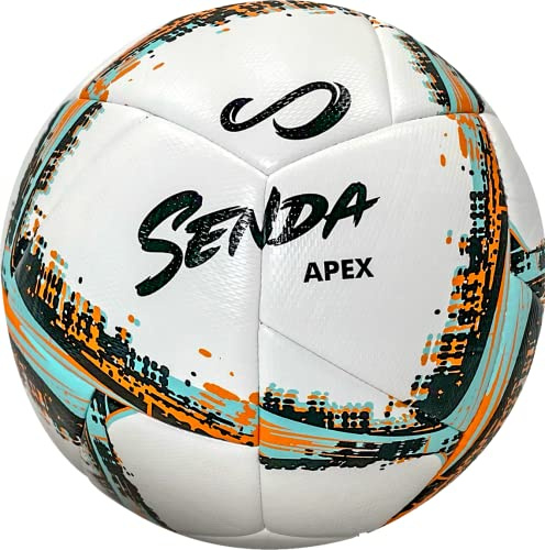 Senda Apex Match Soccer Ball, Fair Trade Certified, Orange/Blue/White, Size 4 (Ages 8-12)