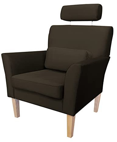 MartHome Modern Sessel Relaxsessel für Wohnzimmer Maximo Stuhl - Einzelsofa Loungesessel Wohnzimmersessel, Stoff Sessel - Relax Sessel TV Ohrensessel (Dunkelbraun MG05)