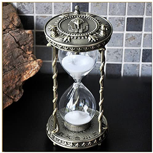 Sanduhr Kreative Vintage Kunst Handwerk Ägypten Tutankhamun Sanduhr 30 Minuten Ampulheta Sanduhr Metall Home Decor Desktop Uhr Timer Geschenk Sanduhr Holz